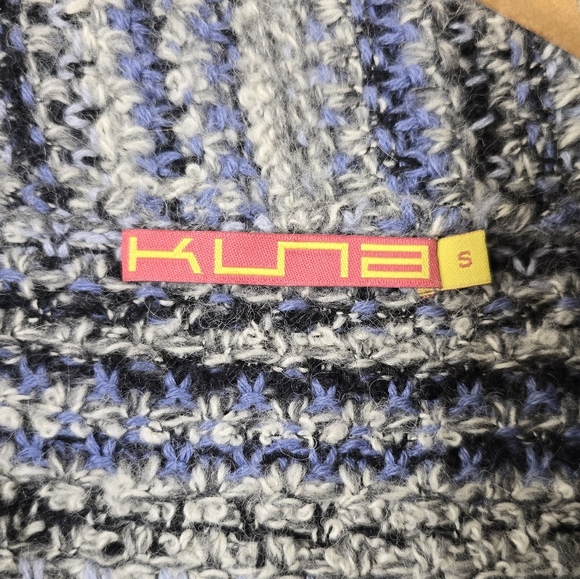 Kuna Baby Alpaca Wool Fur Knit Variegated Woven Cardigan Sweater Jacket - Picture 5 of 6